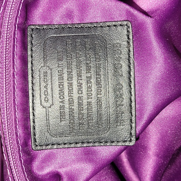 Coach Poppy Black Sequin Signature Satchel Crossbody Shoulder Bag 26438 - Picture 14 of 14